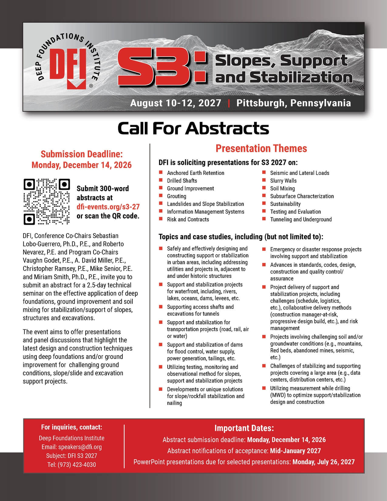 cover of call for abstracts
